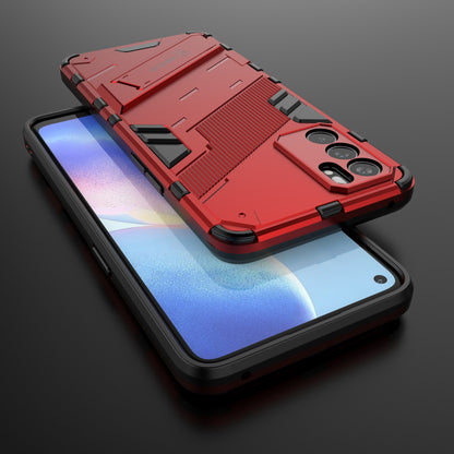 Defender Shockproof Military Durable Rugged PC + TPU Cover with Kickstand for Oppo Reno6 5G