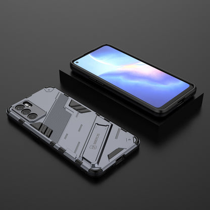 Defender Shockproof Military Durable Rugged PC + TPU Cover with Kickstand for Oppo Reno6 5G