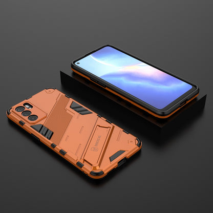 Defender Shockproof Military Durable Rugged PC + TPU Cover with Kickstand for Oppo Reno6 5G