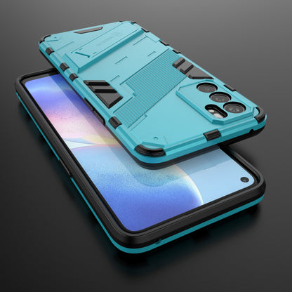 Defender Shockproof Military Durable Rugged PC + TPU Cover with Kickstand for Oppo Reno6 5G