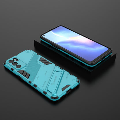 Defender Shockproof Military Durable Rugged PC + TPU Cover with Kickstand for Oppo Reno6 5G