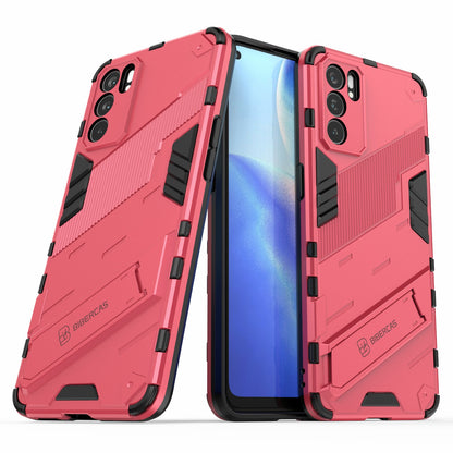 Defender Shockproof Military Durable Rugged PC + TPU Cover with Kickstand for Oppo Reno6 5G