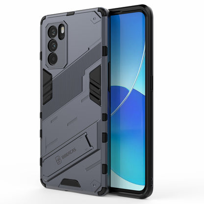 Kickstand Design Heavy Duty Tough Protection PC + TPU Case for Oppo Reno6 Pro 5G (MediaTek)