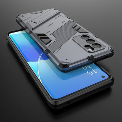 Kickstand Design Heavy Duty Tough Protection PC + TPU Case for Oppo Reno6 Pro 5G (MediaTek)