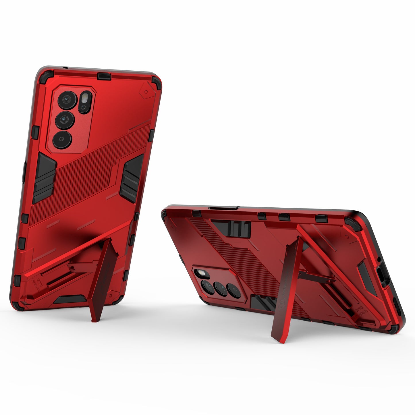 Kickstand Design Heavy Duty Tough Protection PC + TPU Case for Oppo Reno6 Pro 5G (MediaTek)