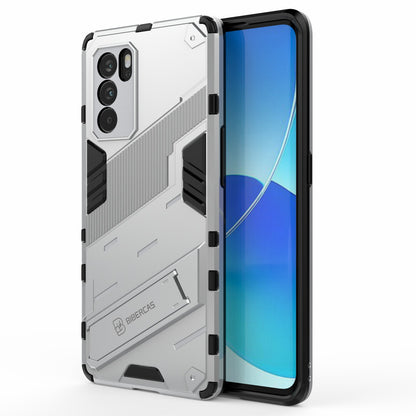 Kickstand Design Heavy Duty Tough Protection PC + TPU Case for Oppo Reno6 Pro 5G (MediaTek)