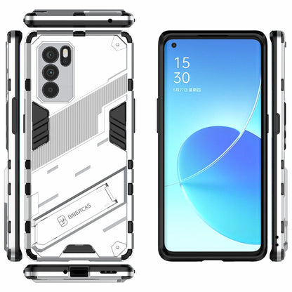 Kickstand Design Heavy Duty Tough Protection PC + TPU Case for Oppo Reno6 Pro 5G (MediaTek)