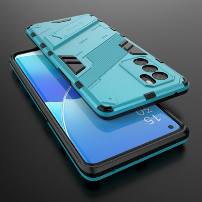 Kickstand Design Heavy Duty Tough Protection PC + TPU Case for Oppo Reno6 Pro 5G (MediaTek)