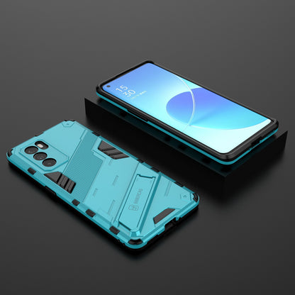 Kickstand Design Heavy Duty Tough Protection PC + TPU Case for Oppo Reno6 Pro 5G (MediaTek)