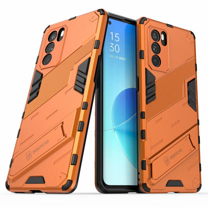 Kickstand Design Heavy Duty Tough Protection PC + TPU Case for Oppo Reno6 Pro 5G (MediaTek)