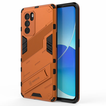 Kickstand Design Heavy Duty Tough Protection PC + TPU Case for Oppo Reno6 Pro 5G (MediaTek)