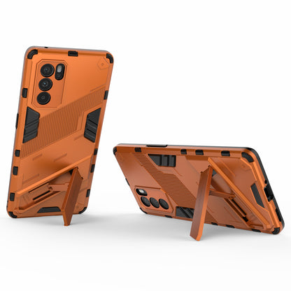 Kickstand Design Heavy Duty Tough Protection PC + TPU Case for Oppo Reno6 Pro 5G (MediaTek)