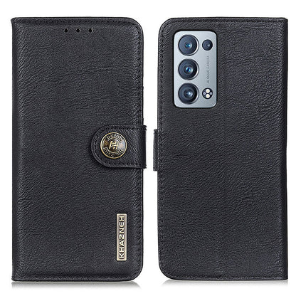 KHAZNEH Leather Wallet Stand Design Phone Cover Shell for Oppo Reno6 Pro+ 5G/Pro 5G (Snapdragon)