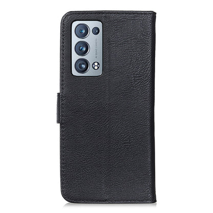 KHAZNEH Leather Wallet Stand Design Phone Cover Shell for Oppo Reno6 Pro+ 5G/Pro 5G (Snapdragon)