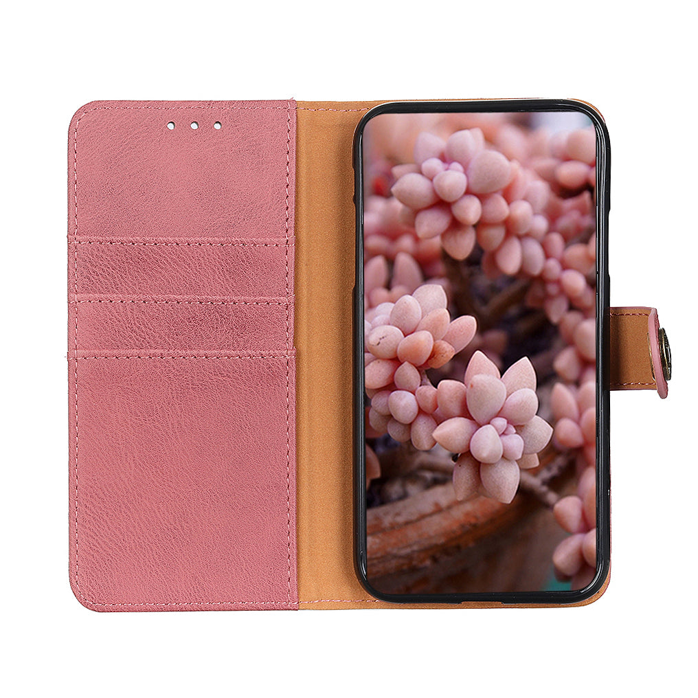 KHAZNEH Leather Wallet Stand Design Phone Cover Shell for Oppo Reno6 Pro+ 5G/Pro 5G (Snapdragon)