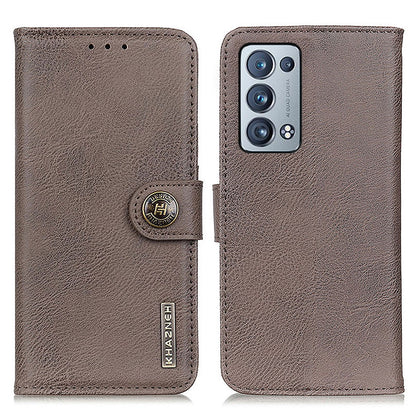 KHAZNEH Leather Wallet Stand Design Phone Cover Shell for Oppo Reno6 Pro+ 5G/Pro 5G (Snapdragon)