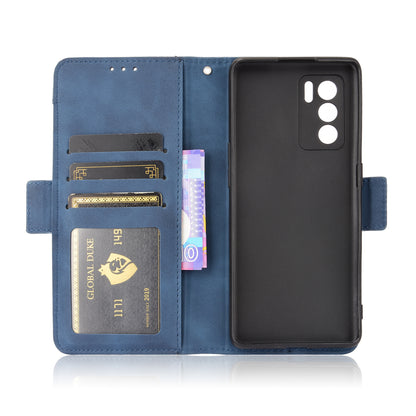 Leather Stand Wallet Phone Case Cover with Multiple Card Slots for Oppo Reno6 Pro 5G (MediaTek)