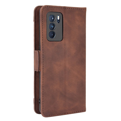 Leather Stand Wallet Phone Case Cover with Multiple Card Slots for Oppo Reno6 Pro 5G (MediaTek)