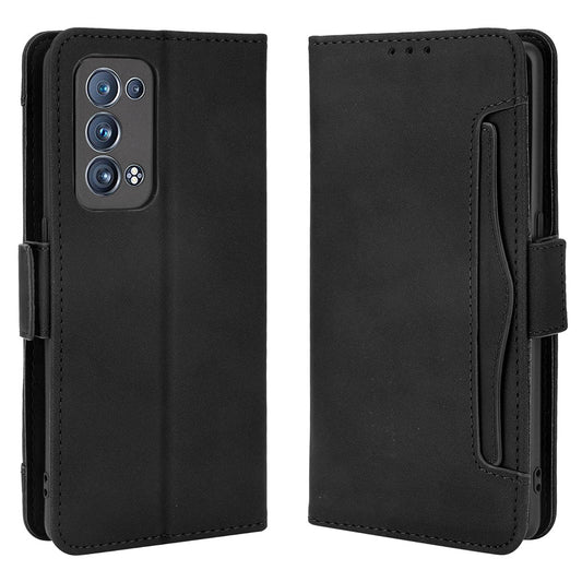 Multiple Card Slots Design PU Leather Stand Wallet Phone Case for Oppo Reno6 Pro+ 5G/Pro 5G (Snapdragon)