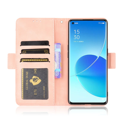 Multiple Card Slots Design PU Leather Stand Wallet Phone Case for Oppo Reno6 Pro+ 5G/Pro 5G (Snapdragon)