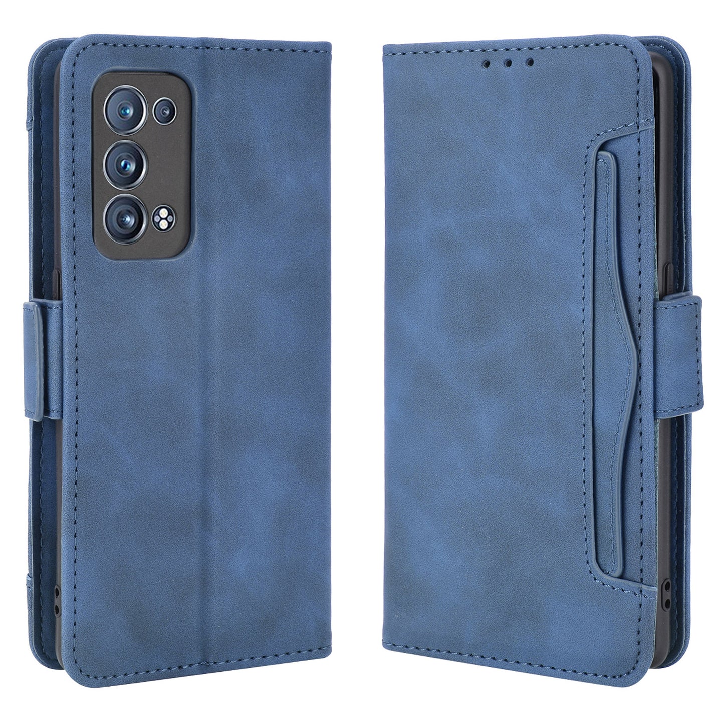 Multiple Card Slots Design PU Leather Stand Wallet Phone Case for Oppo Reno6 Pro+ 5G/Pro 5G (Snapdragon)