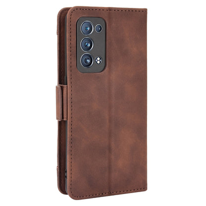 Multiple Card Slots Design PU Leather Stand Wallet Phone Case for Oppo Reno6 Pro+ 5G/Pro 5G (Snapdragon)