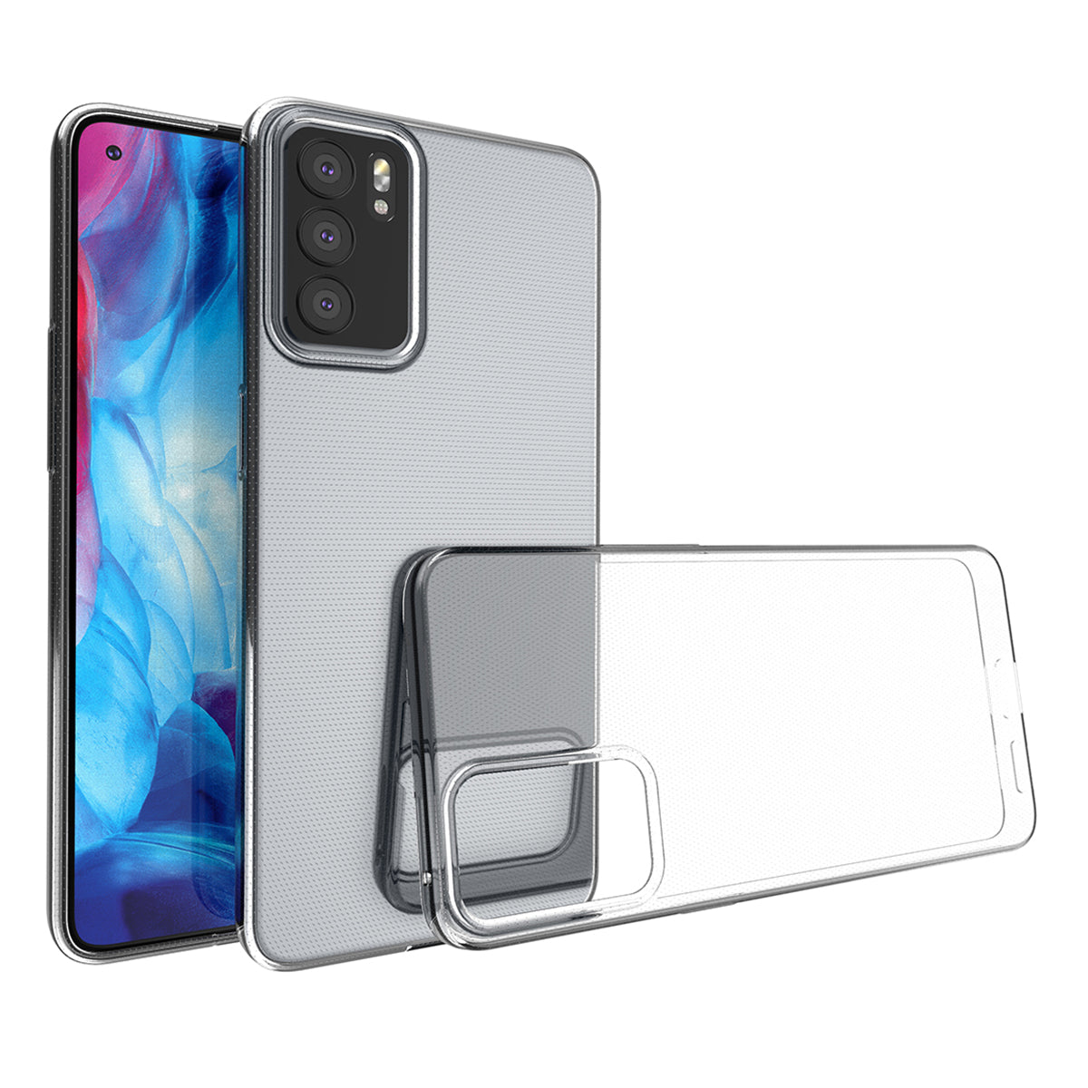 Ultra Thin Transparent Flexible TPU Phone Back Case Cover for Oppo Reno6 5G