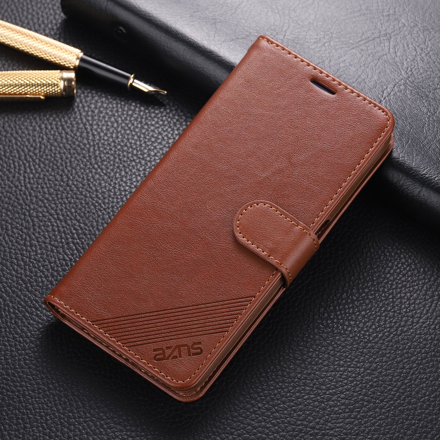 AZNS PU Leather Wallet Design Mobile Phone Stand Case for Oppo A94 5G / A95 5G/ Reno5 Z / F19 Pro+ 5G