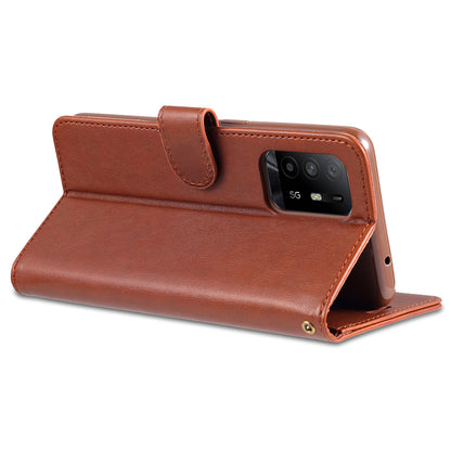 AZNS PU Leather Wallet Design Mobile Phone Stand Case for Oppo A94 5G / A95 5G/ Reno5 Z / F19 Pro+ 5G