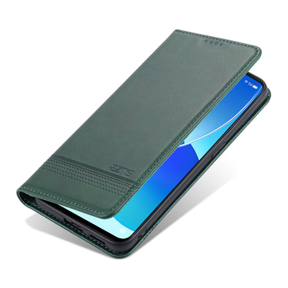 AZNS Stand Design Wallet Case Auto-absorbed Magnetic Leather Cell Phone Shell for Oppo Reno6 5G