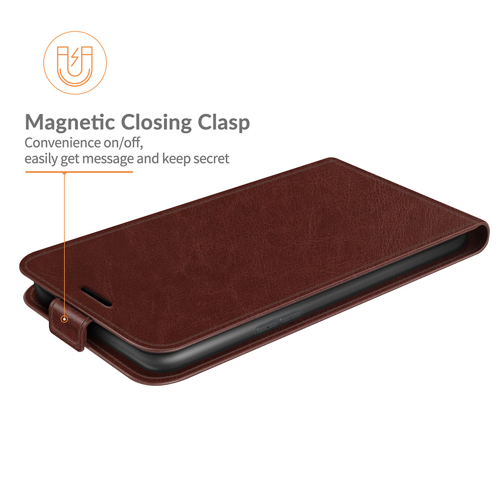 Vertical Flip Crazy Horse Leather Case with Card Slot for Oppo Reno6 5G