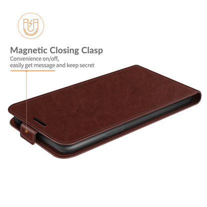 Vertical Flip Crazy Horse Leather Case with Card Slot for Oppo Reno6 5G