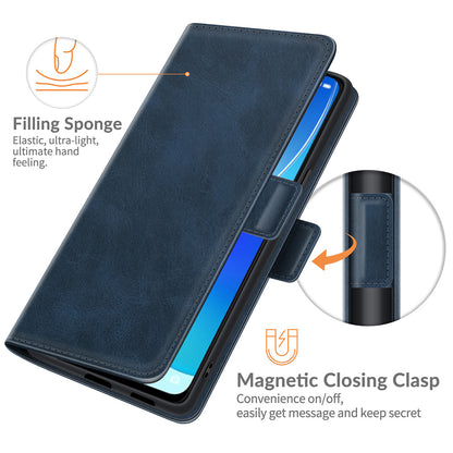 Wallet Stand Design Magnetic Double Clasp Leather Phone Case for Oppo Reno6 5G