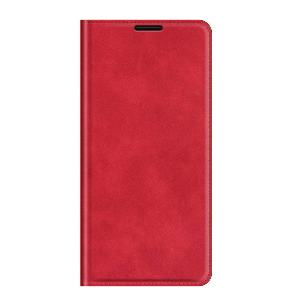 Skin-touch Auto-absorbed Folio Flip Leather Case with Wallet Stand for Oppo Reno6 5G