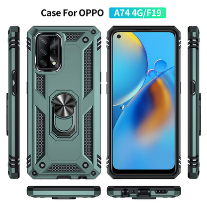 Military Grade Hybrid Hard PC + Soft TPU Heavy Duty Shockproof Protective Phone Case for Oppo A74 4G / Oppo F19