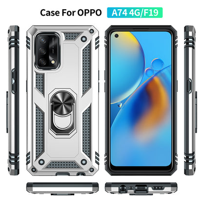 Military Grade Hybrid Hard PC + Soft TPU Heavy Duty Shockproof Protective Phone Case for Oppo A74 4G / Oppo F19