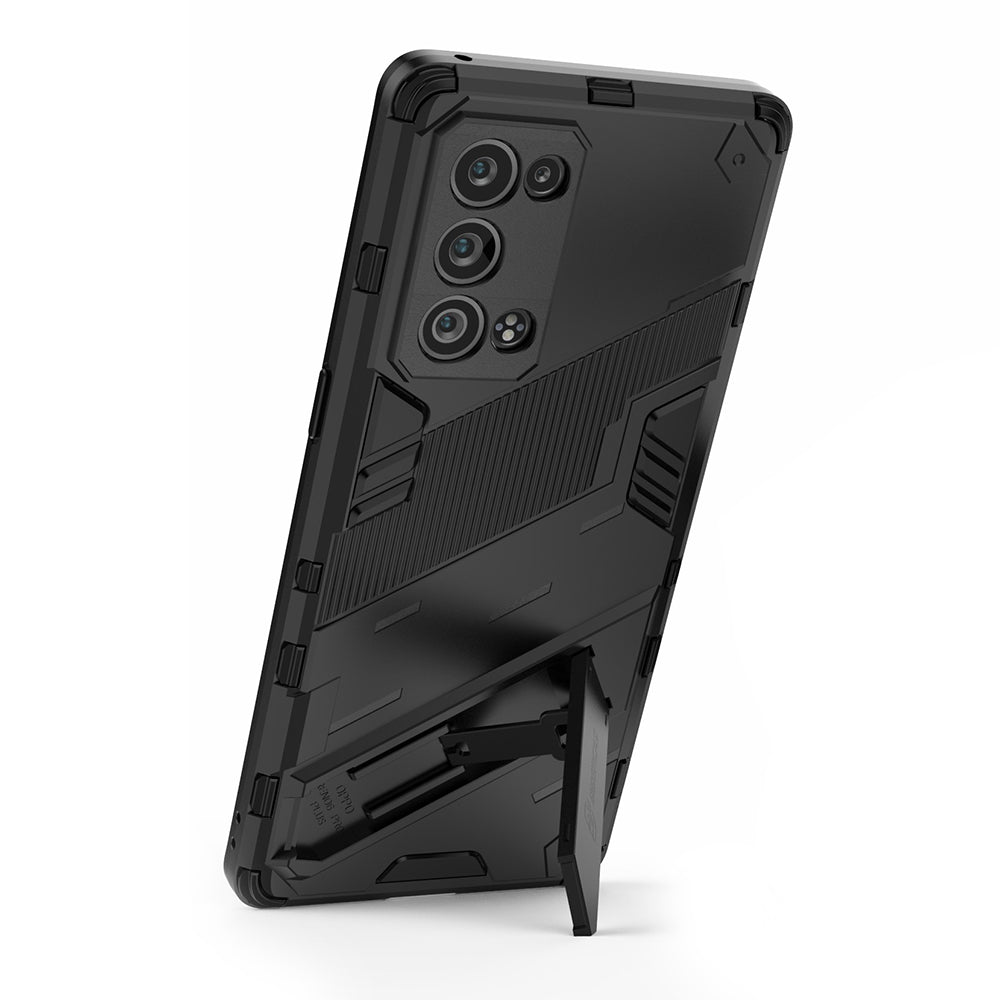 Heavy Duty Hybrid PC + TPU Combo Phone Case Cover with Kickstand for Oppo Reno6 Pro+ 5G/Pro 5G (Snapdragon)