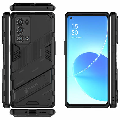 Heavy Duty Hybrid PC + TPU Combo Phone Case Cover with Kickstand for Oppo Reno6 Pro+ 5G/Pro 5G (Snapdragon)