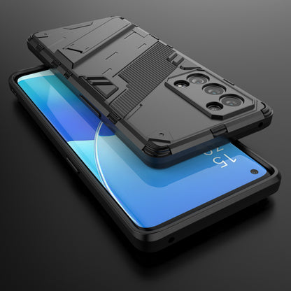 Heavy Duty Hybrid PC + TPU Combo Phone Case Cover with Kickstand for Oppo Reno6 Pro+ 5G/Pro 5G (Snapdragon)