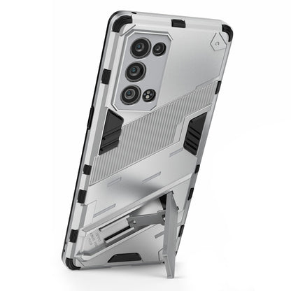 Heavy Duty Hybrid PC + TPU Combo Phone Case Cover with Kickstand for Oppo Reno6 Pro+ 5G/Pro 5G (Snapdragon)