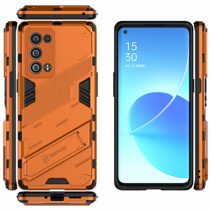 Heavy Duty Hybrid PC + TPU Combo Phone Case Cover with Kickstand for Oppo Reno6 Pro+ 5G/Pro 5G (Snapdragon)