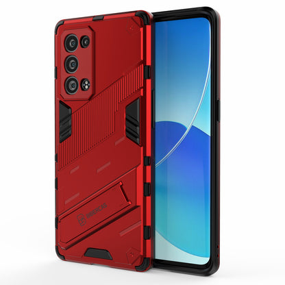 Heavy Duty Hybrid PC + TPU Combo Phone Case Cover with Kickstand for Oppo Reno6 Pro+ 5G/Pro 5G (Snapdragon)