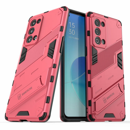 Heavy Duty Hybrid PC + TPU Combo Phone Case Cover with Kickstand for Oppo Reno6 Pro+ 5G/Pro 5G (Snapdragon)