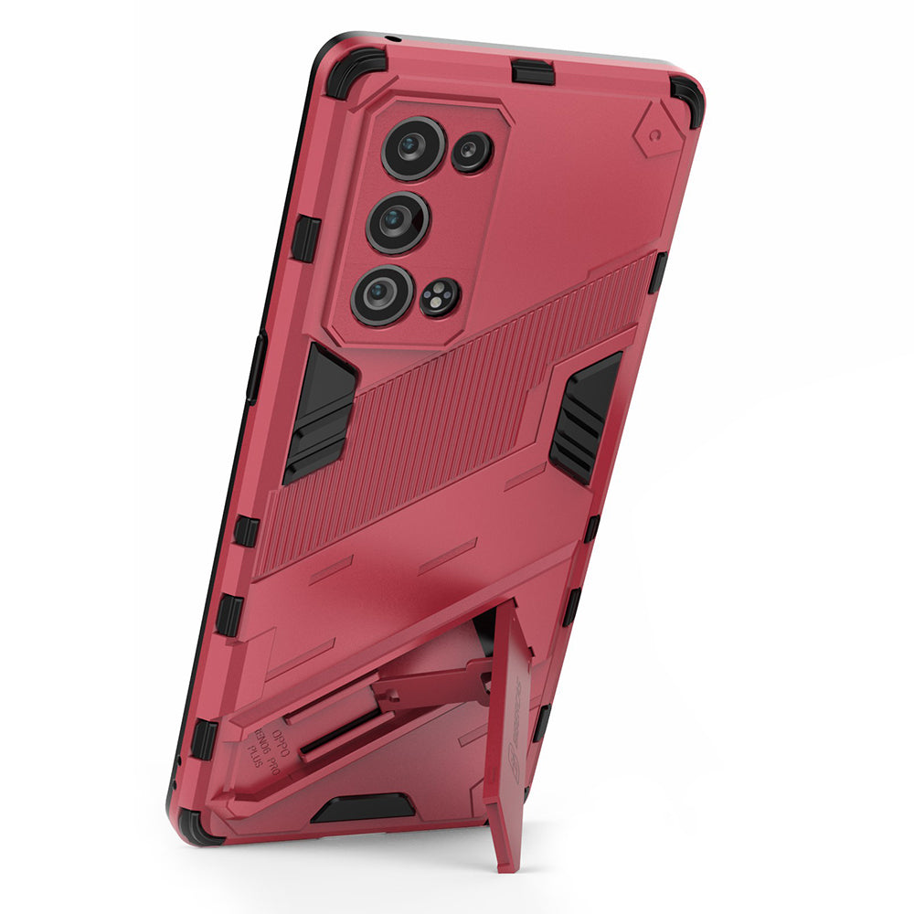 Heavy Duty Hybrid PC + TPU Combo Phone Case Cover with Kickstand for Oppo Reno6 Pro+ 5G/Pro 5G (Snapdragon)