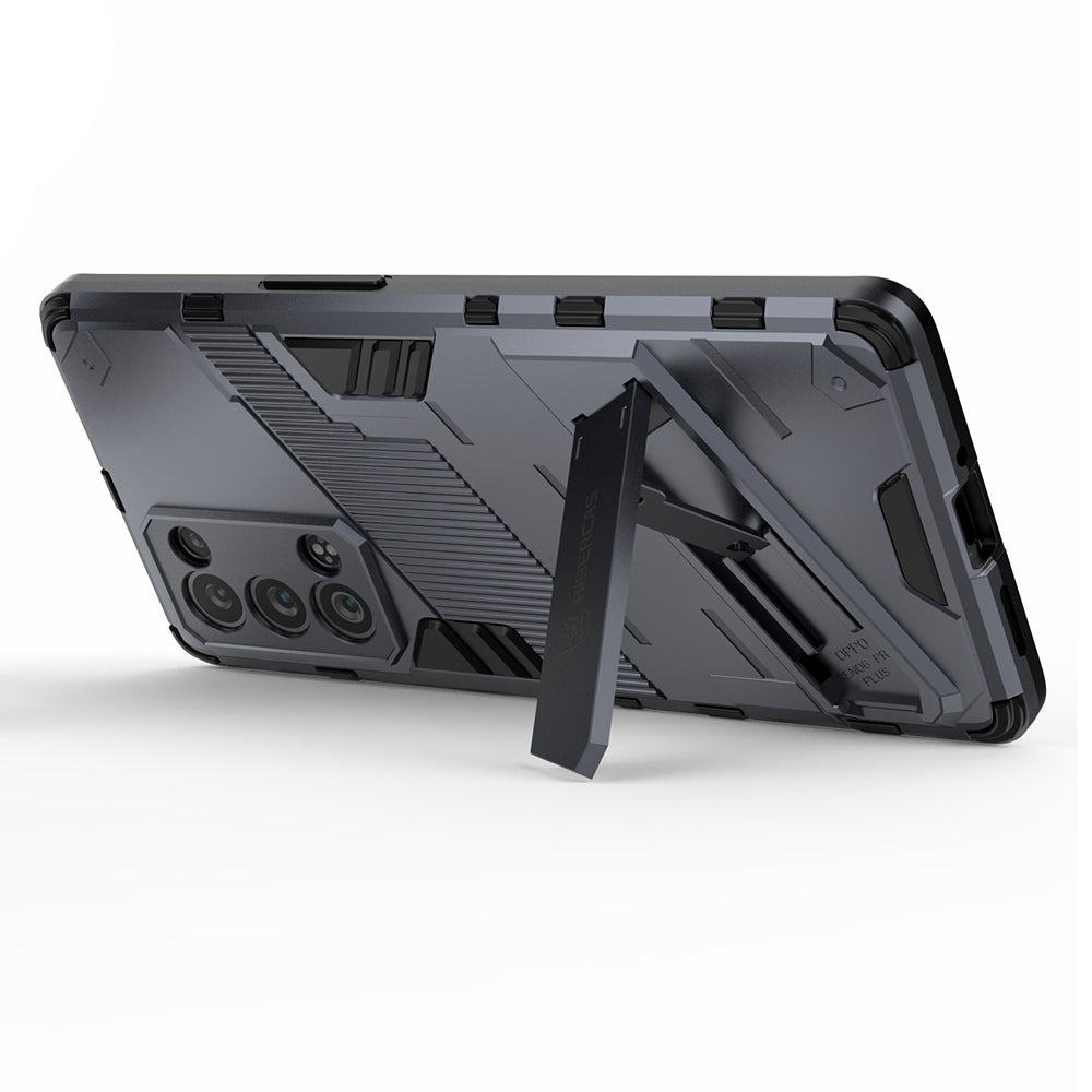 Heavy Duty Hybrid PC + TPU Combo Phone Case Cover with Kickstand for Oppo Reno6 Pro+ 5G/Pro 5G (Snapdragon)