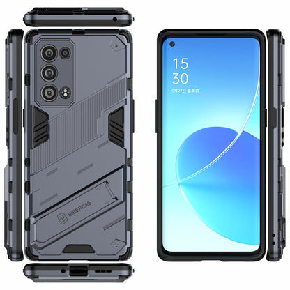 Heavy Duty Hybrid PC + TPU Combo Phone Case Cover with Kickstand for Oppo Reno6 Pro+ 5G/Pro 5G (Snapdragon)