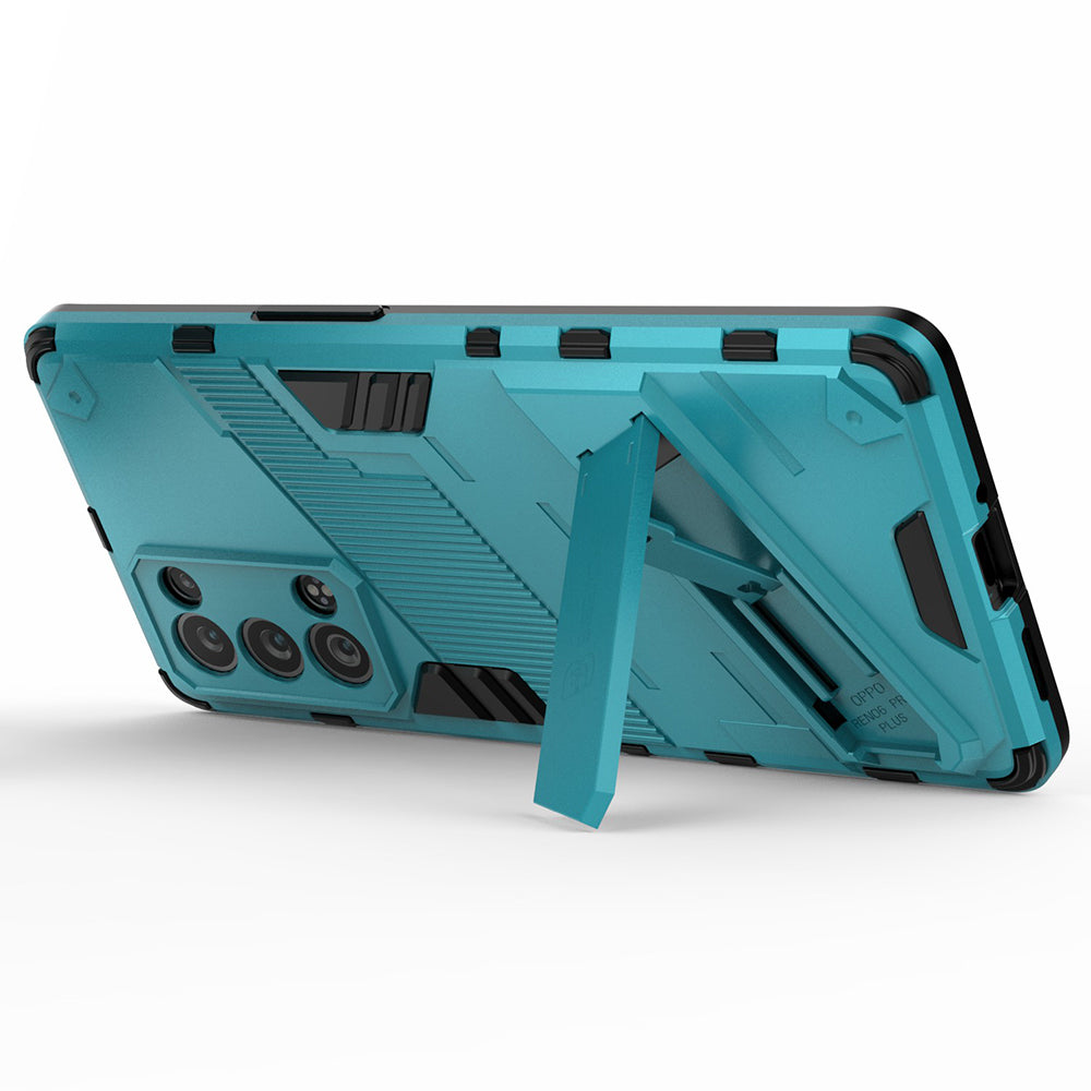 Heavy Duty Hybrid PC + TPU Combo Phone Case Cover with Kickstand for Oppo Reno6 Pro+ 5G/Pro 5G (Snapdragon)