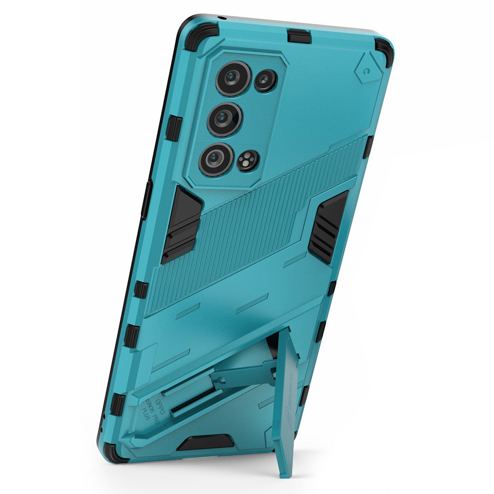 Heavy Duty Hybrid PC + TPU Combo Phone Case Cover with Kickstand for Oppo Reno6 Pro+ 5G/Pro 5G (Snapdragon)