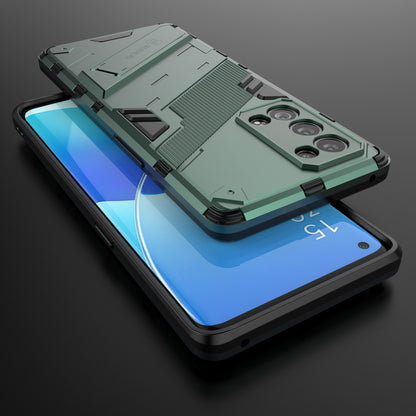 Heavy Duty Hybrid PC + TPU Combo Phone Case Cover with Kickstand for Oppo Reno6 Pro+ 5G/Pro 5G (Snapdragon)