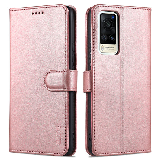 AZNS PU Leather Wallet Phone Cover Stand Case Protector for vivo X60 5G / X60 Pro 5G (Global)